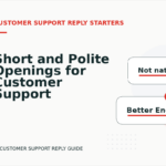 Short and Polite Openings for Customer Support Reply English